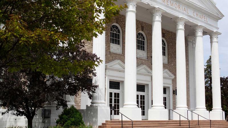 Entryway to Memorial Chapel