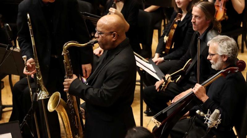 Jose Encarnacion plays the saxophone during a previous Jazz Weekend performance.