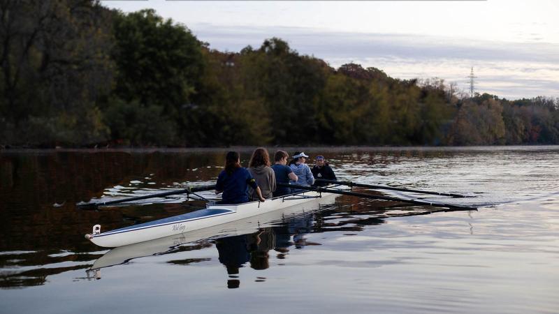 Students rowing on Fox River