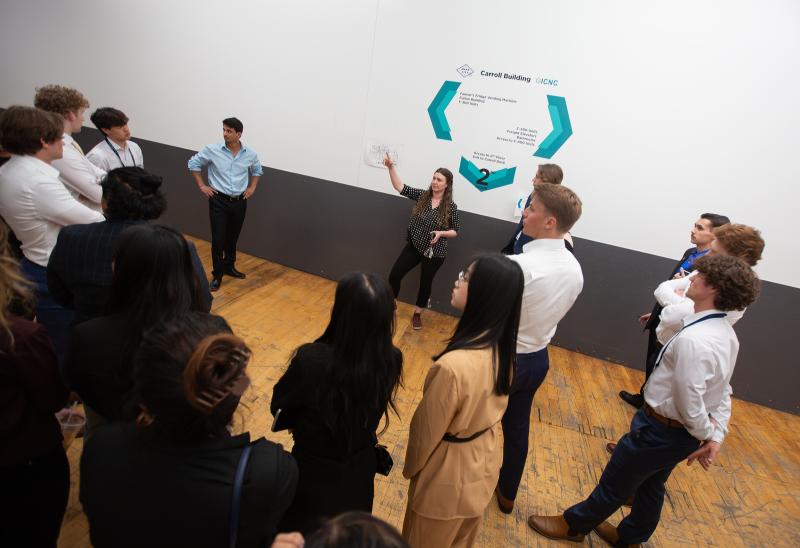 Lawrence business students getting hands-on experience in chicago