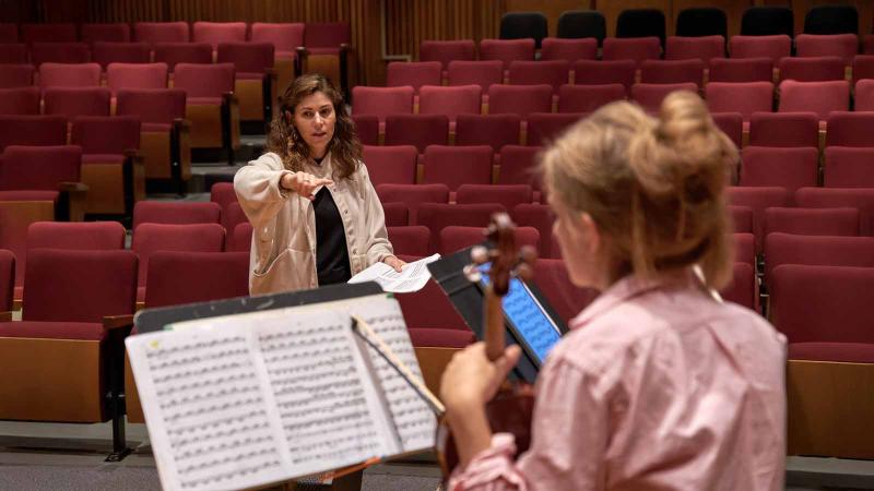 Faculty practicing with students at Lawrence Chamber Music Festival