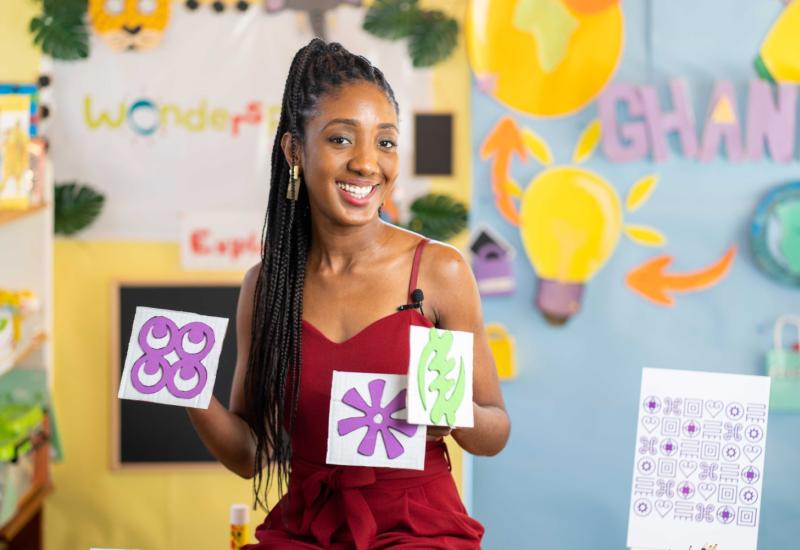 Natalie Fordwor '12 hosts the The Wonderspaced Show in Ghana. (Photo courtesy of Natalie Fordwor)