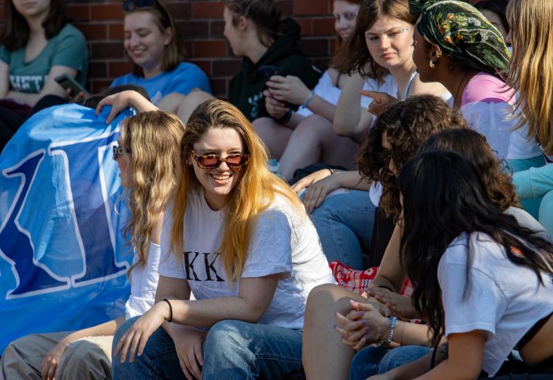 Sorority members share a laugh during Greek Week 2024.