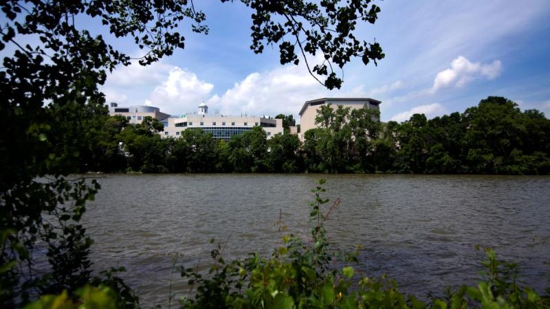 Fox river and Steitz hall in the background 