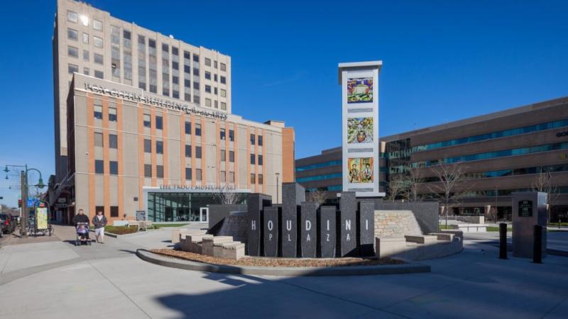 Houdini Plaza, the center of Appleton’s downtown.