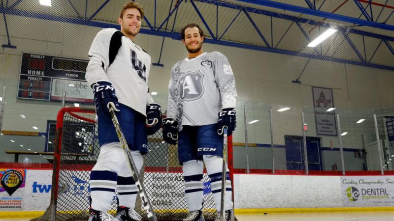 Jordan Boehlke ’20 and Danny Toycen ’21 LU Hockey