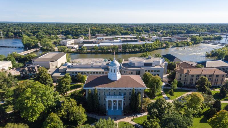 Lawrence aerial view of campus