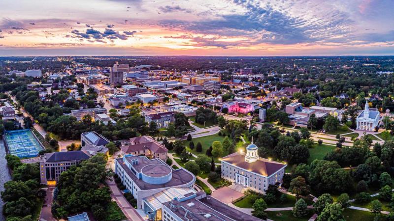 Aerial drone photo of Lawrence and Appleton