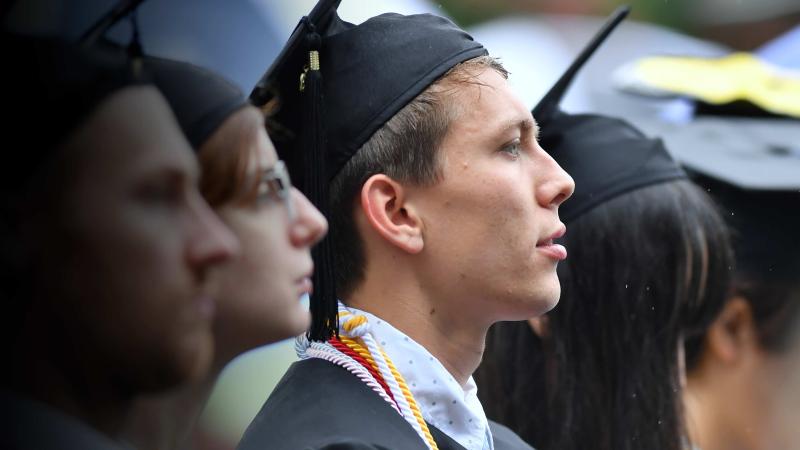 Graduates at Commencement