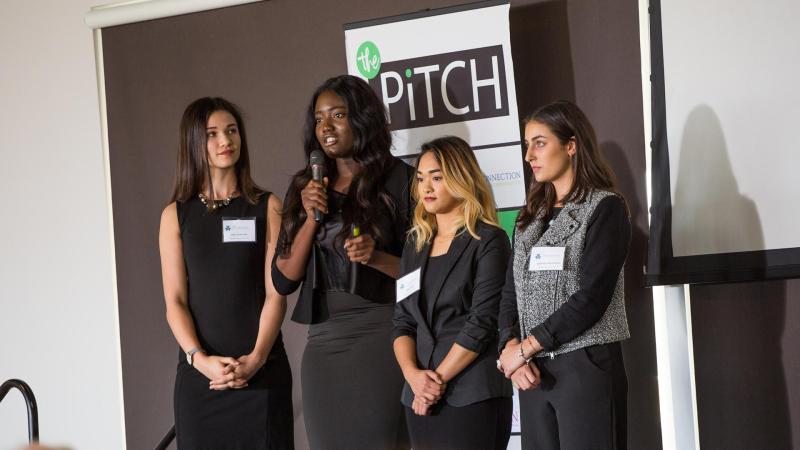 Students present at The Pitch contest