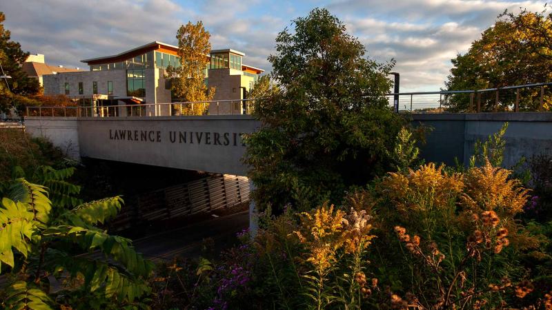 Warch Campus Center at sunset