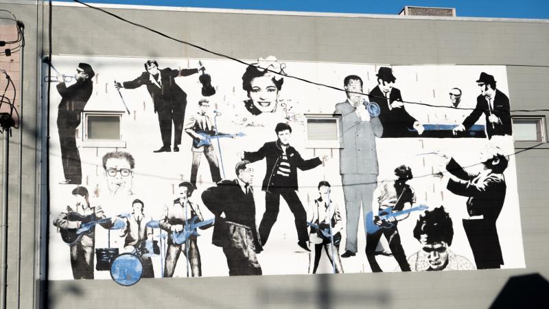 mural of various musicians
