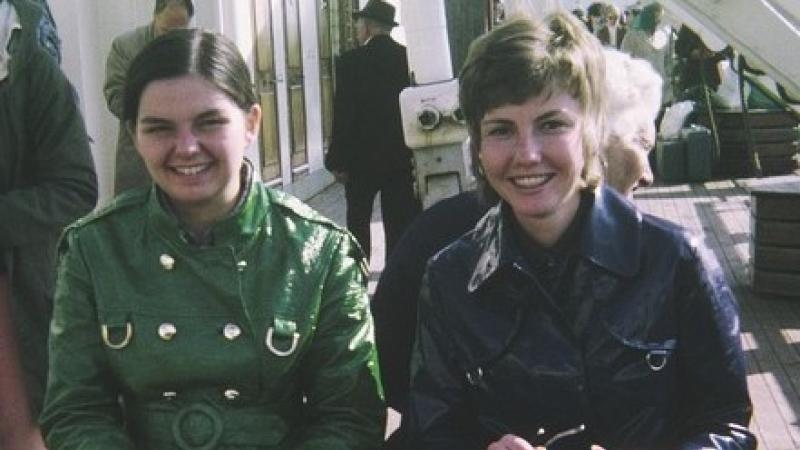 two women smiling in London