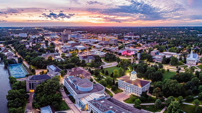 Aerial drone photo of Lawrence and Appleton