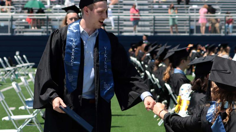 Students at commencement