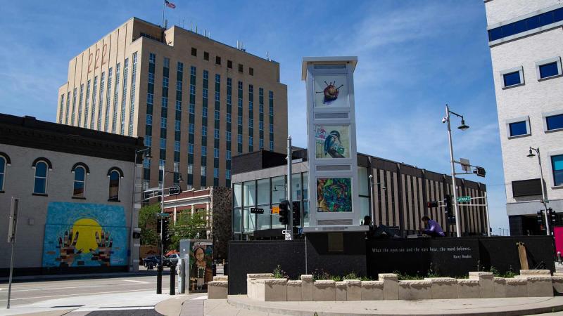 Houdini Plaza in downtown Appleton