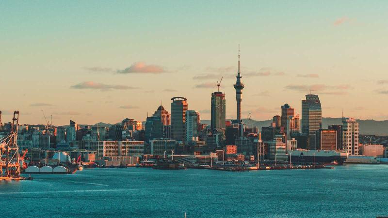Skyline photo of buildings in Auckland