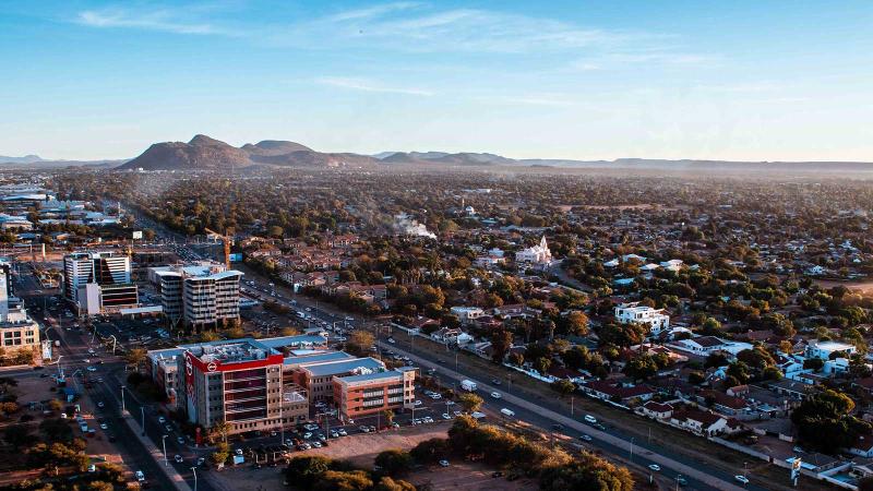 Aerial of Gaborone, Botswana 