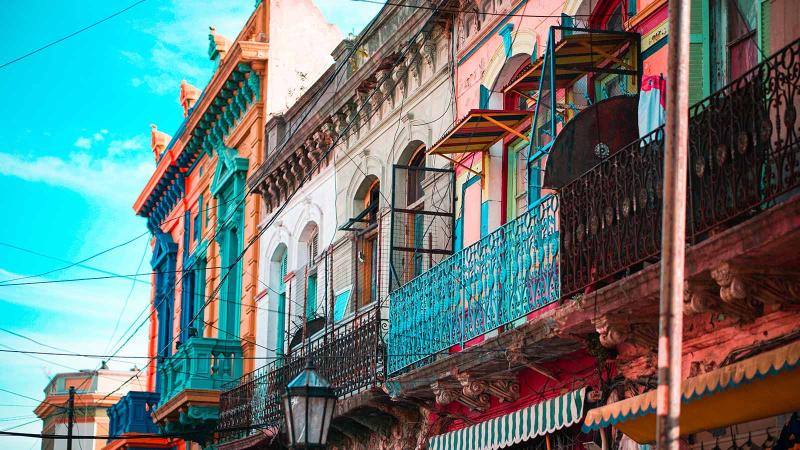 Image of colorful balconies