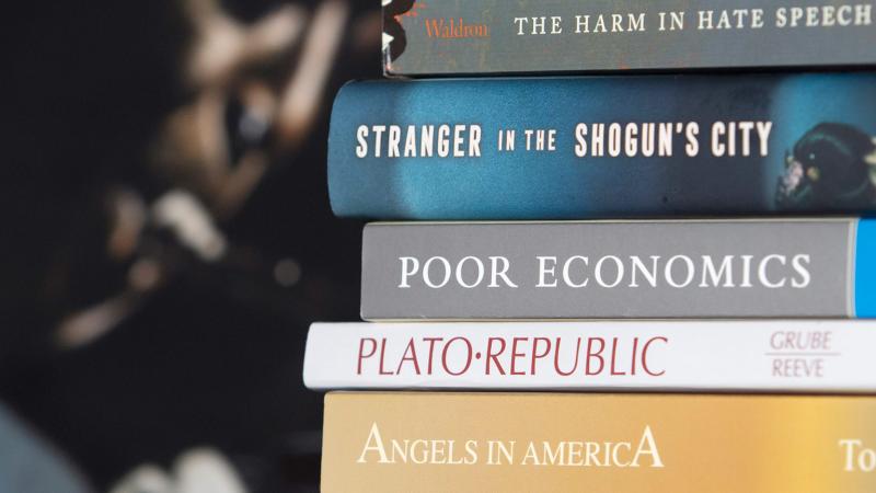 First-Year Studies books stacked on top of each other