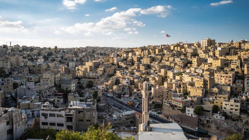 View of the city of Amman in Jordan