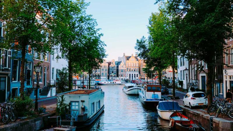 Canal in Amsterdam Netherlands