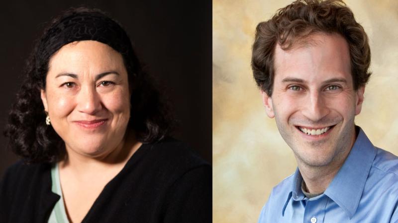 Headshots of Professor Monica Rico and Michael Mizrahi