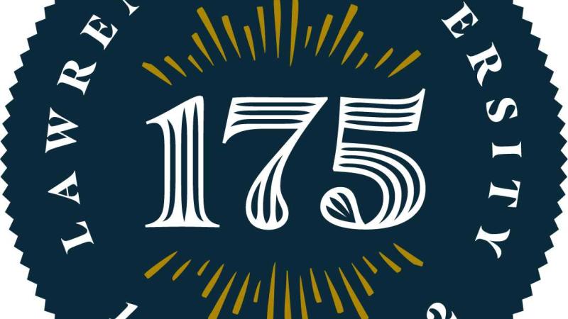 Lawrence's 175th anniversary logo.