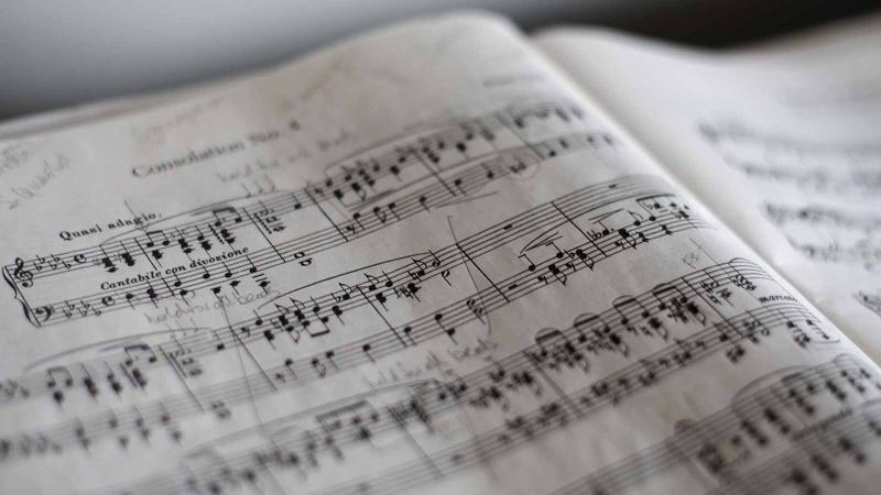Open book of music.