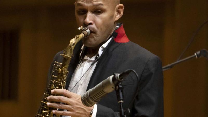 The Miguel Zenón Quartet performs the Saturday Evening Showcase Concert during Fred Sturm Jazz Celebration Weekend Saturday, November 9, 2019, in the Lawrence Memorial Chapel.