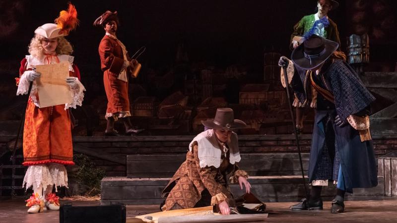 Production photo of the fall term play, The Living.