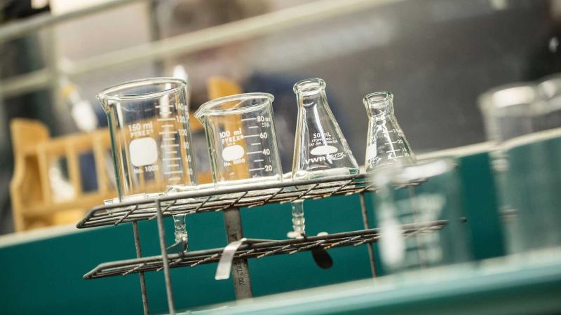 Detail shot of equipment in a Lawrence science lab.