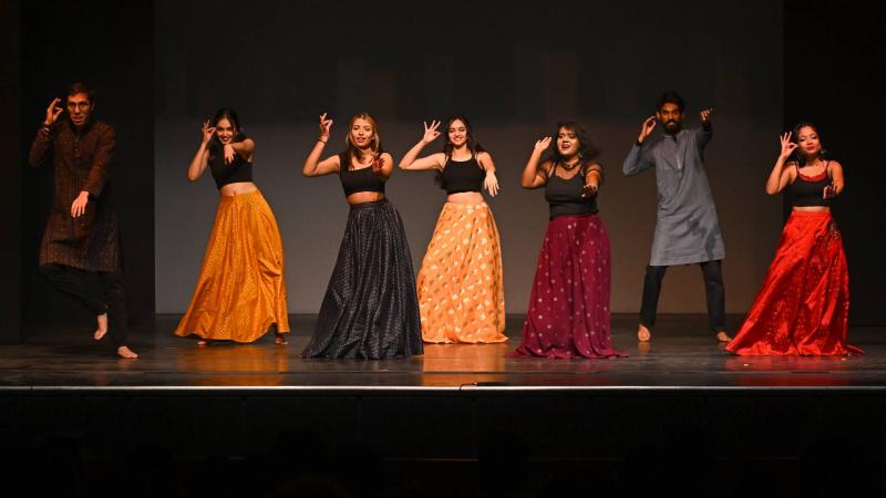Students performing dance from Hindi film Aaja Nachle