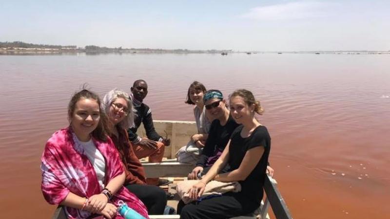 Students on boat.