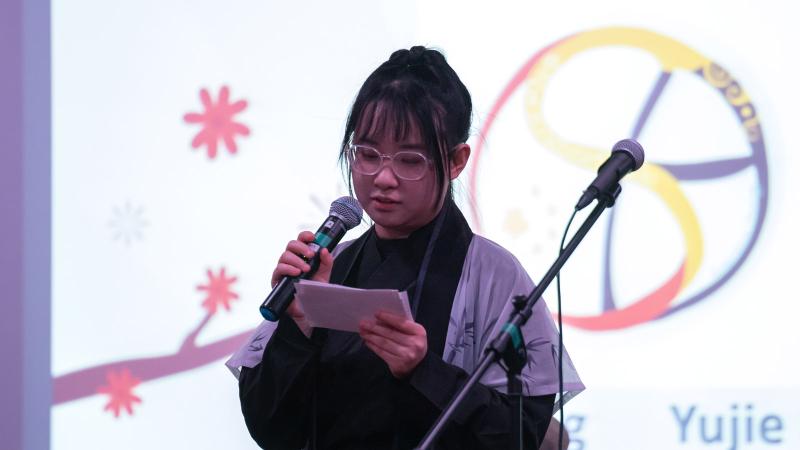 Ethnic Studies student speaking on Yujie