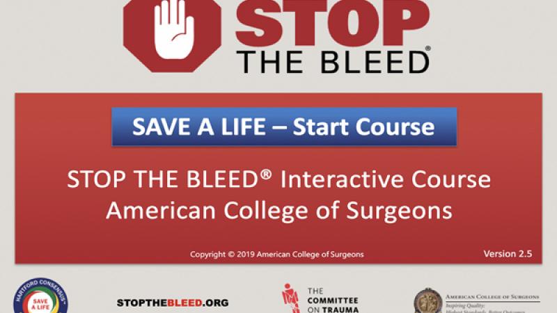 Stop The Bleed Online Course cover page