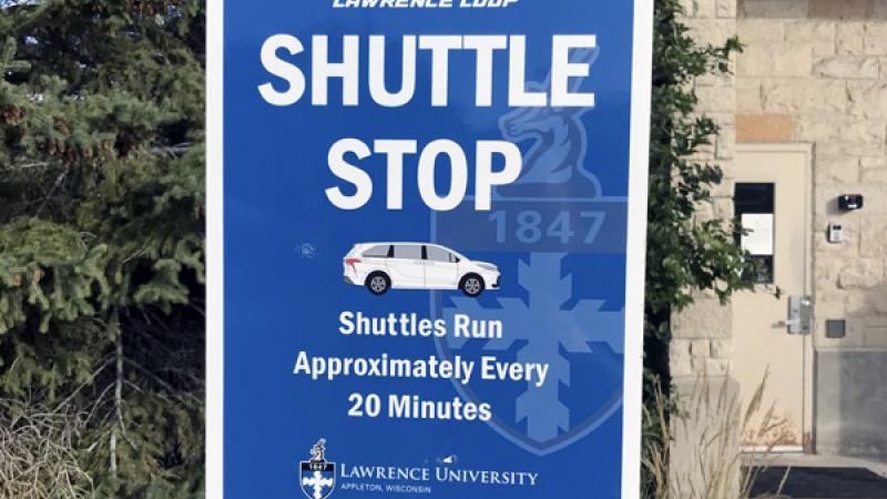 Lawrence Loop Shuttle Stop Sign