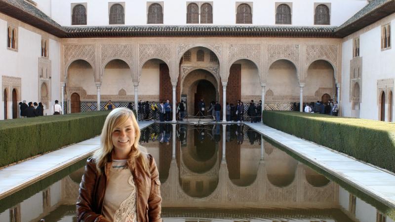 Lauren Mimms at a palace in Grenada, Spain