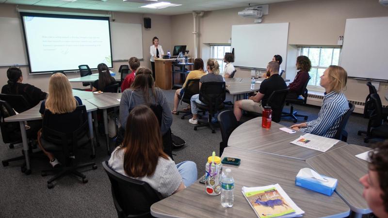 Student presenting at Harrison Symposium