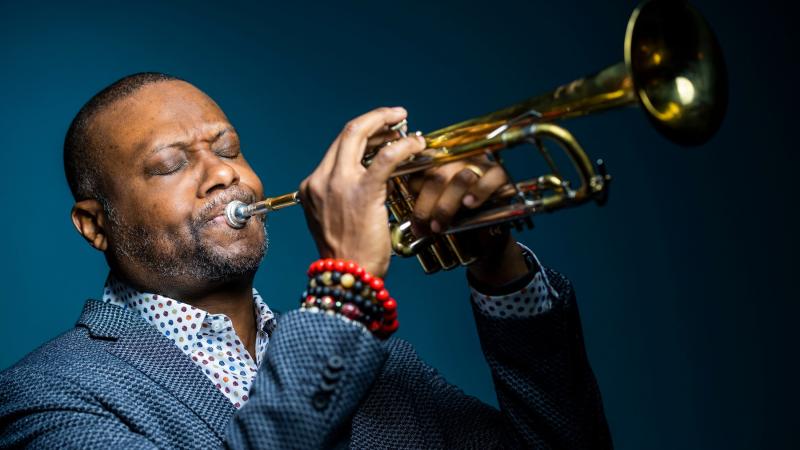 Sean Jones plays the trumpet.