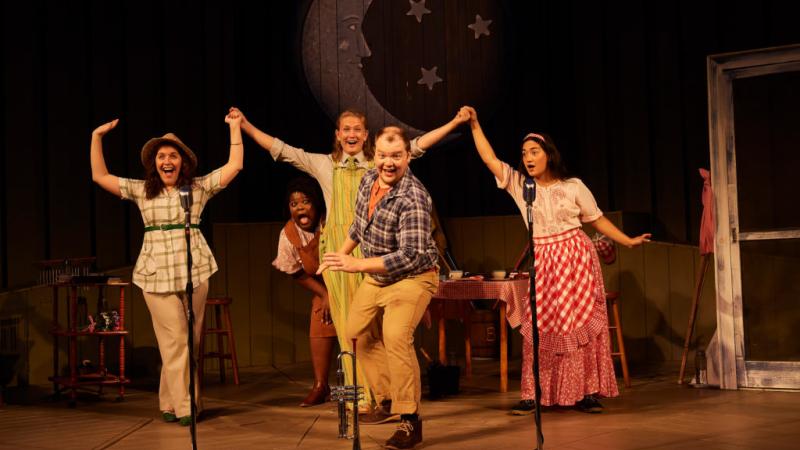 Performers on a stage