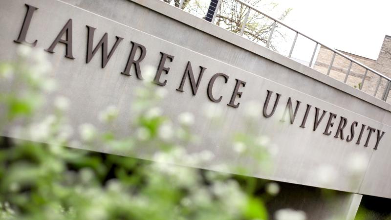 Lawrence University signage at Hurvis Crossing.