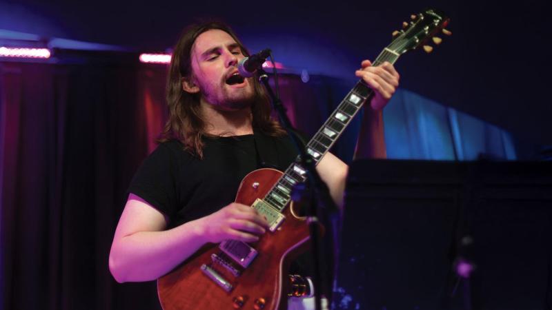 Michael Murphy, a musical entrepreneur, performs at Gibson Hall for his senior recital