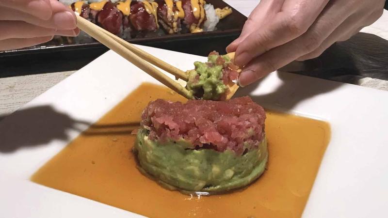 Guacamole Sushi appetizer at Katsu Ya