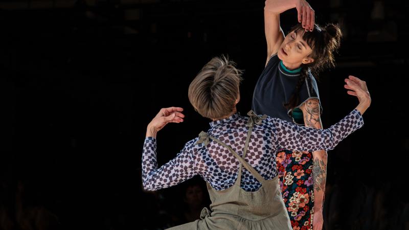 Two dancers in motion.