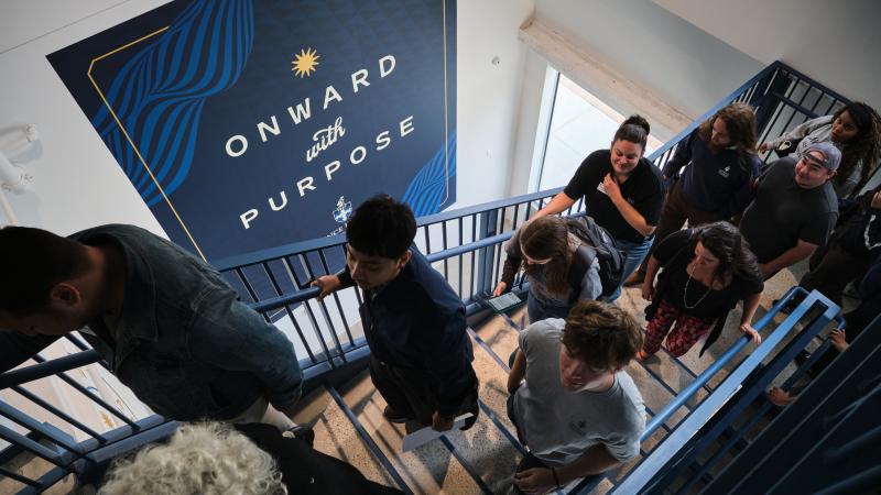 Student Walking Upstairs 