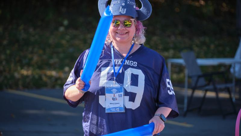 Viking fan at homecoming