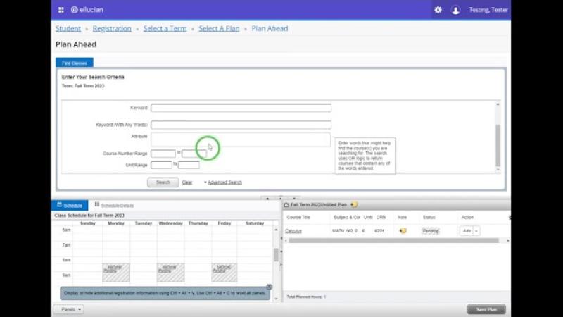 Preview image for the video "Registration Portal - Plan Ahead".