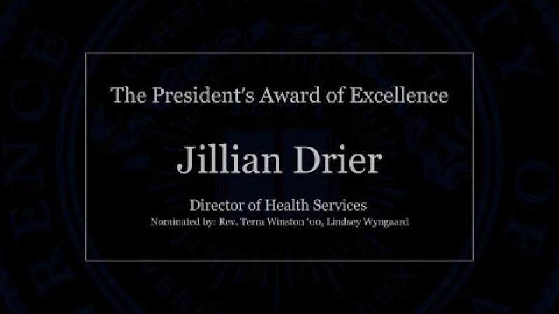 Preview image for the video "The President's Award of Excellence: Jillian Drier".