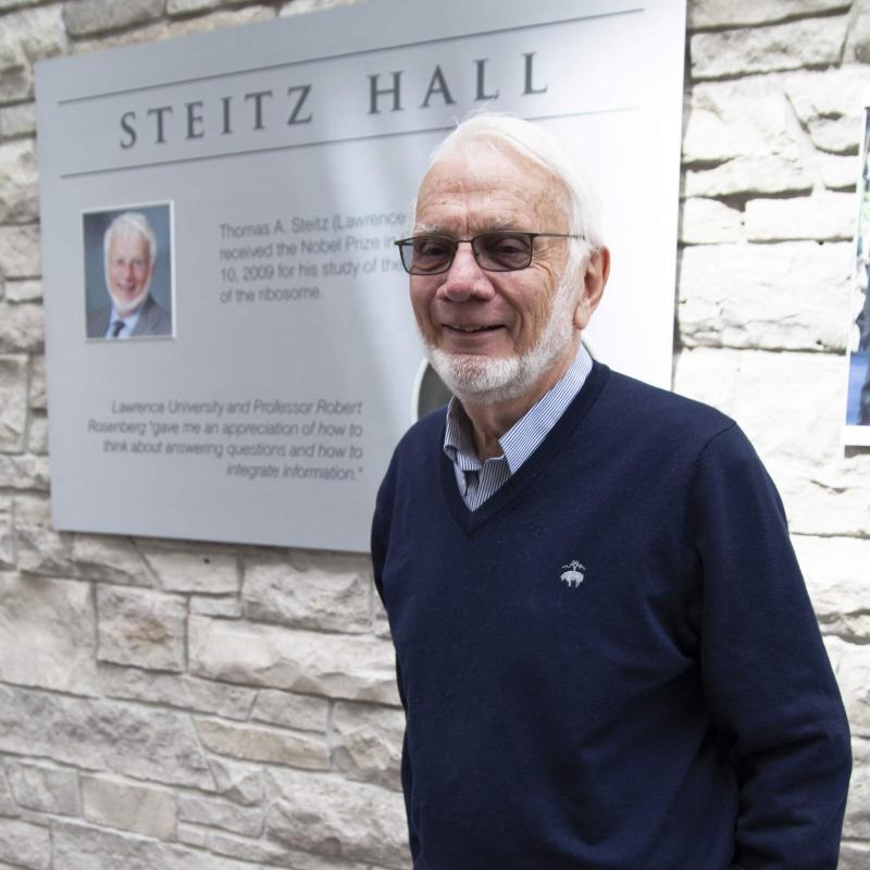 Tom Steitz in Steitz Hall Lobby